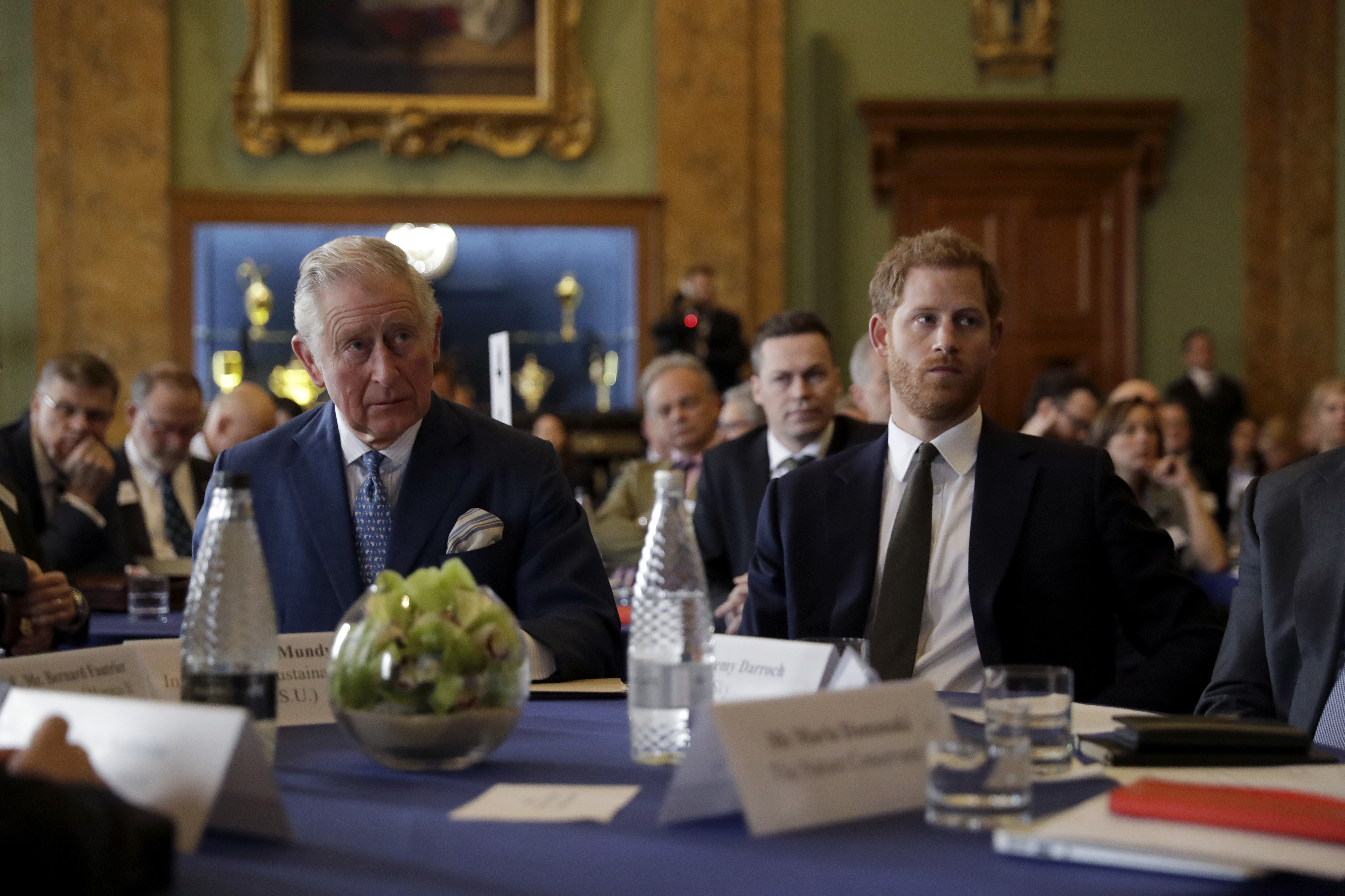 King Charles III and Prince Harry at the "International Year of The Reef" 2018 meeting in London, England on February 14, 2018 | Source: Getty Images