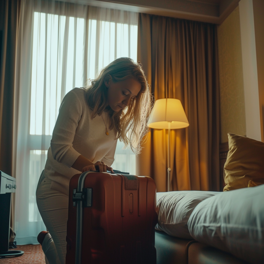 A woman packing her suitcase | Source: Midjourney