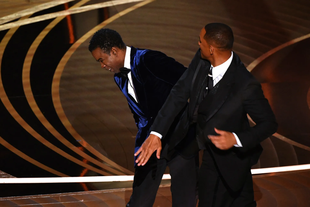 Will Smith slapping Chris Rock