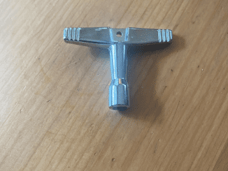 A metal having a square opening in the bottom