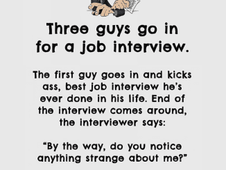 Three guys go in for a job interview