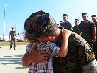 A moving moment when a military dad’s son gives him a promotion… Watch the video below…