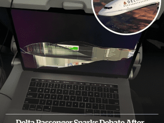 Delta passenger sparks debate after his laptop screen is destroyed by guy in front reclining his seat