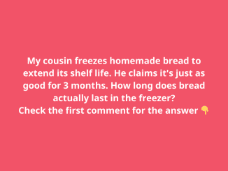 My cousin freezes homemade bread to extend its shelf life. He claims it’s just as good for 3 months. How long does bread actually last in the freezer?