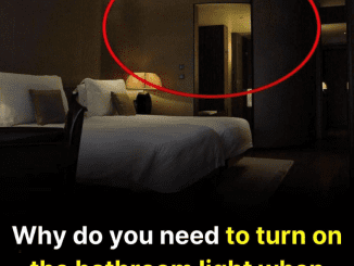 Why do you need to turn on the bathroom light when sleeping in a motel or hotel?