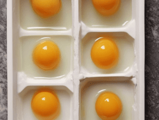 Crack eggs into ice cube tray & put in freezer. Here’s why