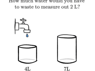 How much water would you haveto waste to measure out 2 L?