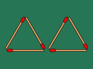 Move 1 matchstick to form four triangles